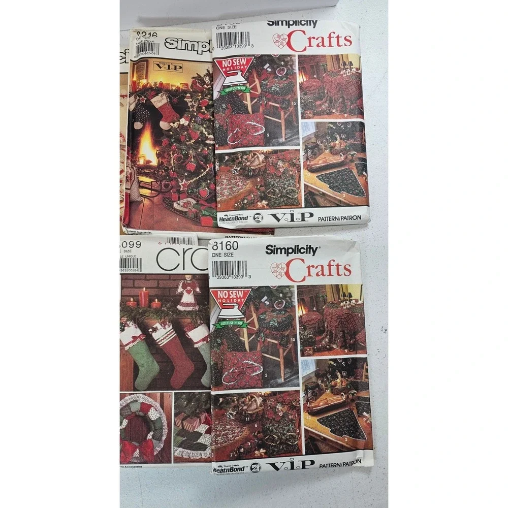 Vintage Christmas Craft Sewing‎ Pattern Lot 10 McCalls Simplicity No Sew Holiday